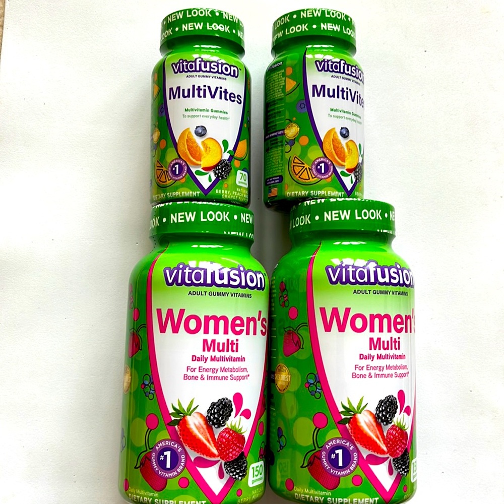 Lot of 4 Vitafusion multivitamins